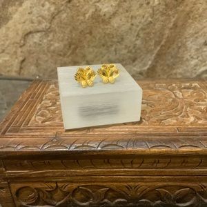Gold Butterfly Stud Earrings